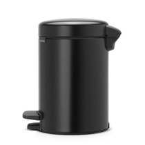 Ведро для мусора с педалью Brabantia NewIcon 3 л, черное, матовое