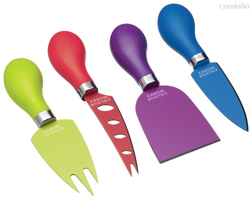 Нож для сыра, набор 4 шт, Colourworks Brights - KitchenCraft