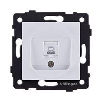 Розетка Ethernet RJ45 Cat.6, белый Kollinger REA-018WH для Aspekt, Eleganz, Reflex - Kollinger