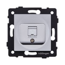 Розетка телефонная RJ11, серый Kollinger REA-009GY для Aspekt, Eleganz, Reflex - Kollinger