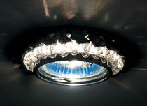 Donolux Светильник встраиваемый декор. хром crystal/jet, D 90 H 55 мм, галог. лампа MR16 GU5,3.max 5 - Donolux