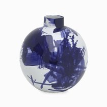 Ваза Globe L высота 35, цвет белый/синий - Cosmo