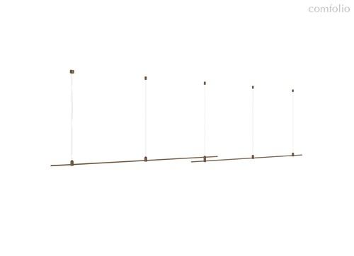 Magnet Modular System «CODE 1.2», L2000х2хH95-3000 мм (высота регулируется), DC24V, подвесное основание для модульных светильников, темная бронза, блок питания в комплект не входит - Donolux