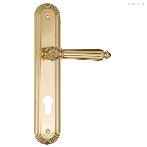 Дверная ручка на планке Fratelli Cattini "TORCELLO" CYL PL288-OLV полированная латунь - Fratelli Cattini