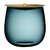 Банка для хранения с крышкой Nude Glass Берет d16хh15,4 см, стекло хрустальное, сине-зеленая - Nude Glass