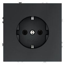 Розетка встраиваемая VOLTUM S70 с заземлением 16А, (графит) - Voltum