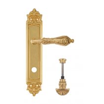 Дверная ручка Venezia Monte Cristo WC-4 на планке PL96 полированная латунь - Venezia Collezione