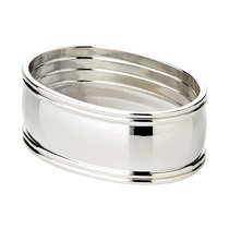 Набор колец для салфеток Edzard Фаден 2х4х6 см, овальные, 6 шт, посеребрение - Edzard