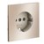 Накладка для розетки с заземлением и защитными шторками, S70 Metal платина - Voltum