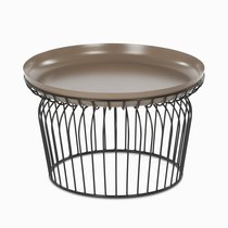 Кофейный столик Cell диаметр 60, цвет темно-коричневый/черный - Cosmo