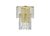 Donolux Classic бра, подвески хрусталь K9, шир 25 см, выс 30 см, 2xG9 40W, арматура золотого цвета - Donolux