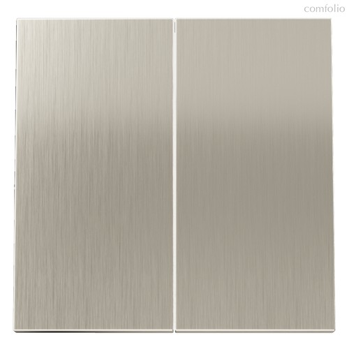 Клавиши для выключателя/переключателя двухклавишного, S70 Metal никель - Voltum