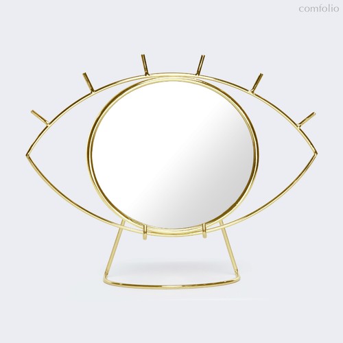 Зеркало настольное Cyclops, золотое - DOIY