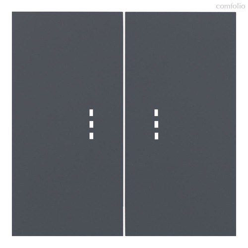 Клавиши двухклавишного выключателя с подсветкой 35612 BT, базальт - Rikett