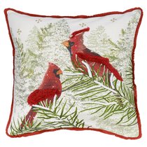Подушка декоративная с рисунком Northern cardinal из коллекции New Year Essential, 45х45 см - Tkano