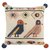 Чехол на подушку в этническом стиле с помпонами и вышивкой Птицы из коллекции Ethnic, 45х45 см, 45x45 - Tkano