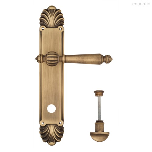 Дверная ручка Venezia Pellestrina WC-2 на планке PL87 матовая бронза - Venezia Collezione