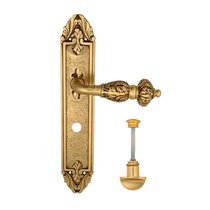 Дверная ручка Venezia Lucrecia WC-2 на планке PL90 французское золото + коричневый - Venezia Collezione
