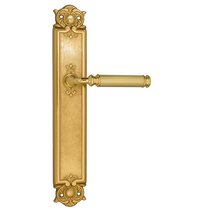 Дверная ручка Venezia Mosca на планке PL97 полированная латунь - Venezia Collezione