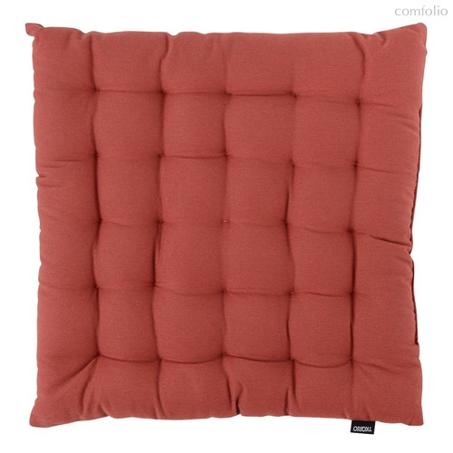 Подушка на стул из хлопка терракотового цвета из коллекции Prairie, 40х40 см - Tkano