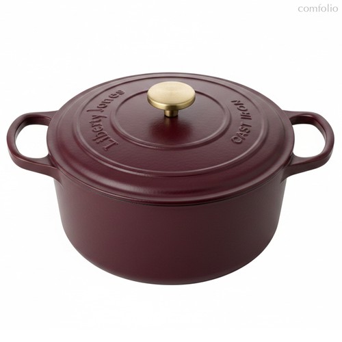 Кастрюля с крышкой из коллекции 'Шеффилд', ?26 см, 4,9 л, бургунди - Liberty Jones