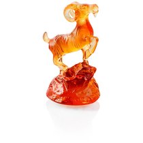 Фигурка Cristal de Paris Горный козел 3,6х5,5 см, янтарная - Cristal de Paris