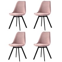 Набор из 4 стульев Pirel, шенилл, пыльная роза - Berg