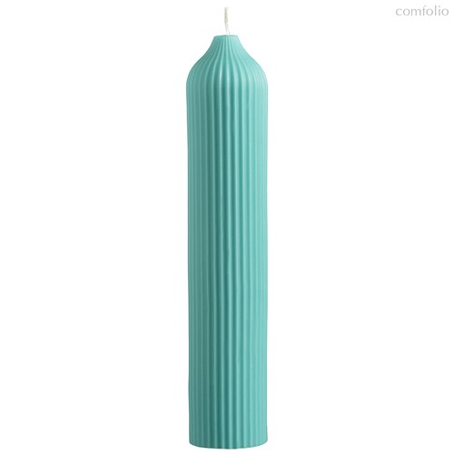 Свеча декоративная бирюзового цвета из коллекции Edge, 25,5см - Tkano