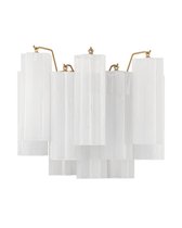 Настенный светильник Толбот с белым стеклом, цвет полированная латунь - Louvre Home