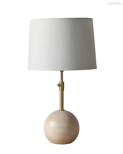 Настольная лампа с основанием из дерева Тулон, цвет белый - Louvre Home