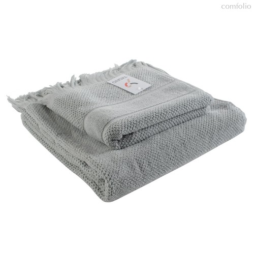 Полотенце для рук декоративное с бахромой серого цвета Essential, 50х90 см - Tkano