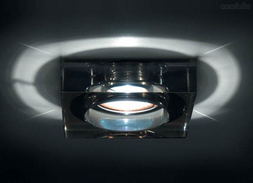 Donolux Светильник встраиваемый декоративный хрустальный, хром L 100 W 100 H 70 мм, галог. лампа MR1 - Donolux