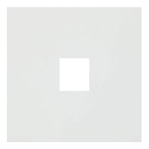 Лицевая панель для одиночной информационной розетки 35441 MW, белый сатин - Rikett