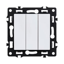 Трехклавишный выключатель 10А/250В Белый Kollinger Asthetik AS-710WH - Kollinger