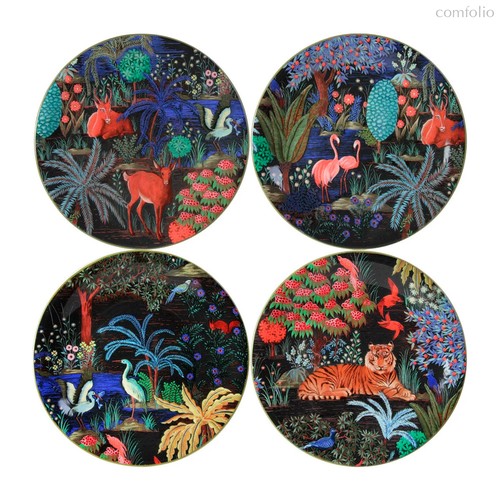 Набор тарелок закусочных Gien Дворцовый сад 22 см, 4 шт, фаянс - Gien