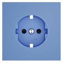 Накладка для розетки с заземлением и защитными шторками, S70 деним - Voltum