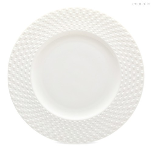 Тарелка закусочная Decor de table Капля 20,5 см, рельеф, фарфор, белая - Decor De Table