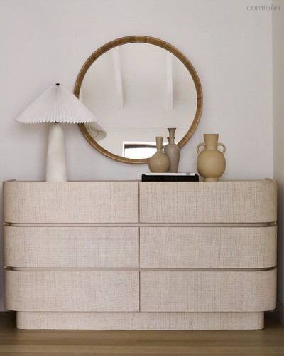 Зеркало в раме из ротанга Леола, цвет коричневый - Louvre Home