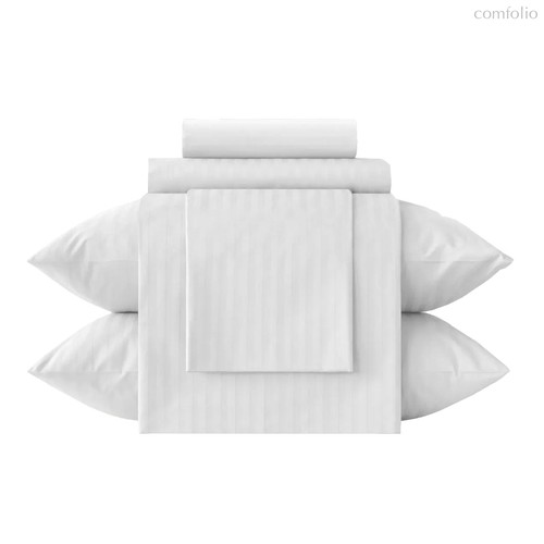 Комплект постельного белья Verossa "Stripe Евро Royal", цвет белый, Евро - Nordtex