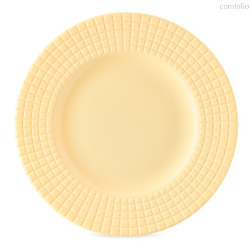 Тарелка закусочная Decor de table Луч 20,5 см, рельеф, фарфор, желтая - Decor De Table