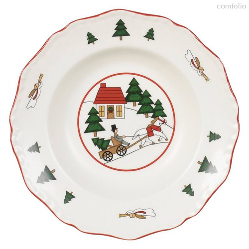 Тарелка суповая 22 см Рождественская деревенька - Mason’s