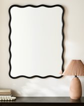 Зеркало в чёрной раме Стаггер, цвет золотой - Louvre Home