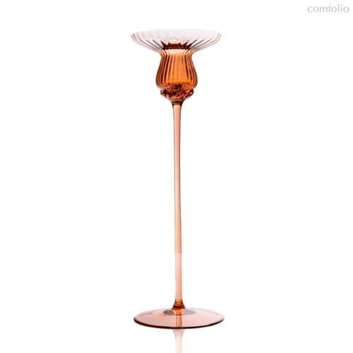 Подсвечник Anna Von Lipa 30 см, стекло хрустальное, кофейный - Anna Von Lipa