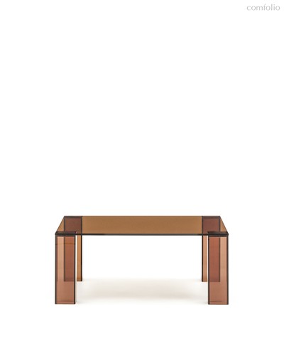 Журнальный столик Adularia из стекла коричневого цвета 85 x 85 - La Forma