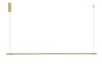 Supreme подвесной LED светильник D22xL1500хW60хH2000мм, 30W, 806Лм, 3000К, 110°, Ra>90, IP20, длина троса - 2000 мм, цвет латунь, блок питания в комплекте - Donolux