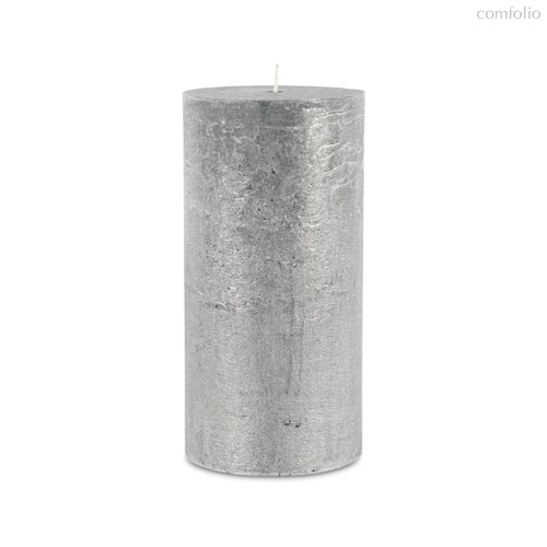 Свеча цилиндрическая Luz Your Senses 20 см, черное серебро - Rasteli