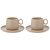 Набор из двух чайных пар бежевого цвета из коллекции Essential, 250 мл - Tkano