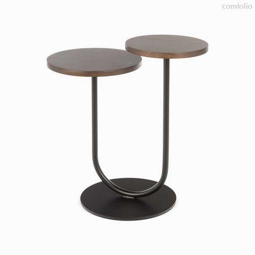 Кофейный столик Twice диаметр 30/25, цвет темно-коричневый/черный - Cosmo