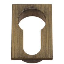 Накладка под цилиндр на прямоугольном основании Fratelli Cattini CYL 4FS-BY матовая бронза 2 шт. - Fratelli Cattini