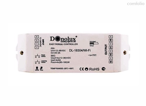 Donolux Wi-Fi контроллер для светод. лент, 12V-36V, 4 канала по 5А. Совм. с пультом DL-18304/RGBW Re - Donolux